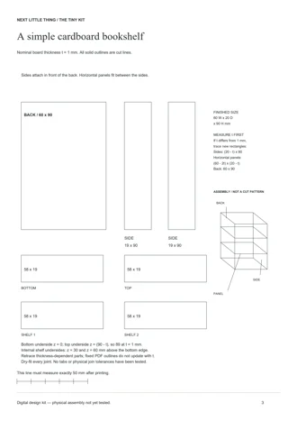Actual PDF page 3: Bookshelf outlines