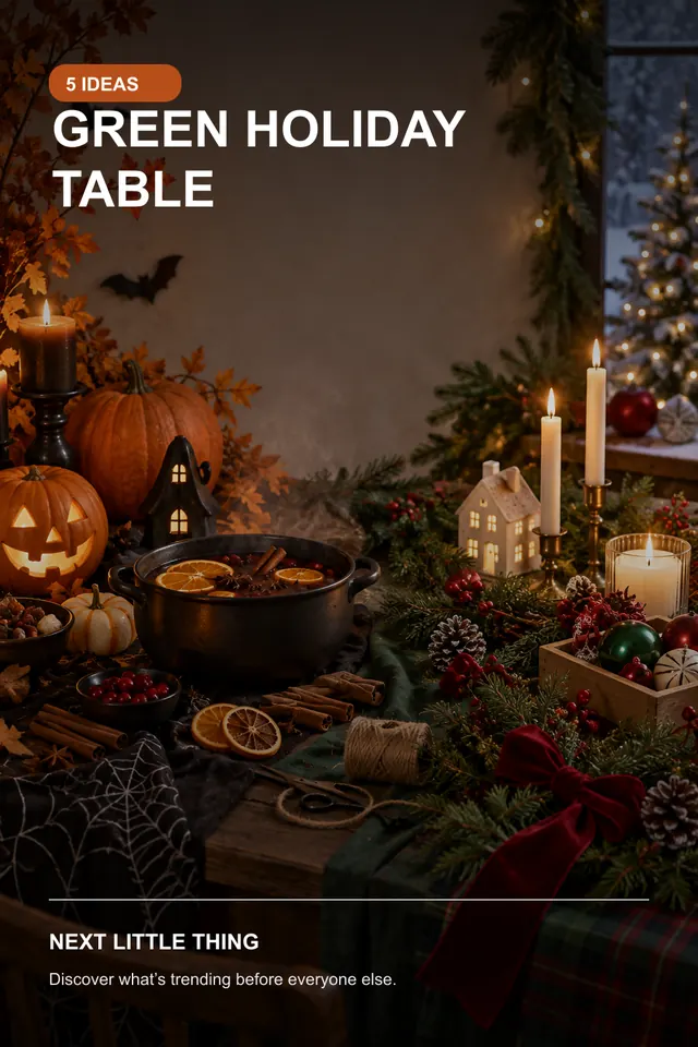 Green Holiday Table