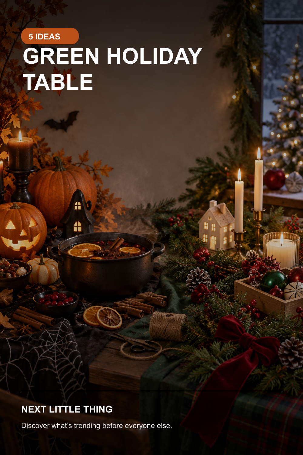 Green Holiday Table